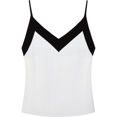 LESS夏季撞色针织吊带女休闲简约修身弹力内搭背心2O4313710