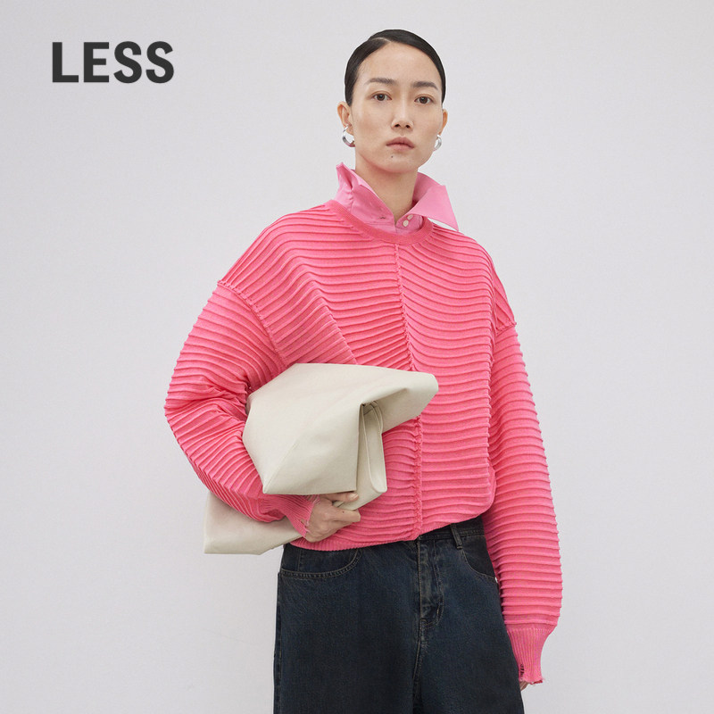 LESS圆领长袖套头毛衫