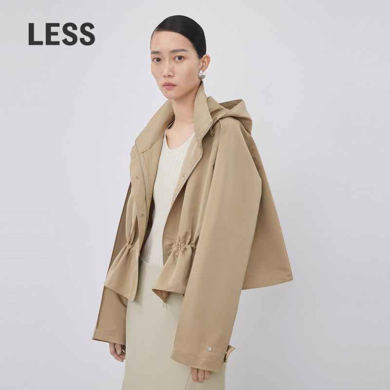 LESS春秋短款夹克女宽松美拉德宽松休闲连帽外套女2N8611380,女装/女士精品,短外套,淘宝优惠券,粉丝福利购,淘宝优惠卷