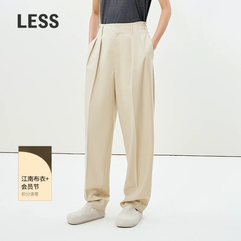 【精工系列】LESS西装哈伦裤女通勤纯色高腰锥形休闲裤2P2E1