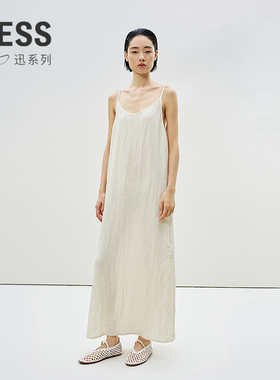 【迅系列】LESS夏季肌理感吊带裙女度假A版无袖连衣裙2P5G10400