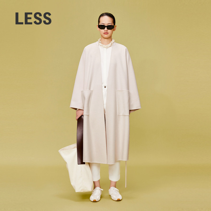 LESS宽松休闲阿拉善山羊绒大口袋和服式慵懒风毛呢大衣2O1813720,女装/女士精品,毛呢外套,淘宝优惠券,粉丝福利购,淘宝优惠卷