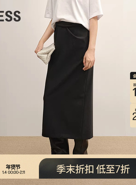 【商场同款】LESS2025年秋新款气质通勤直筒西装半身裙2P8D18100