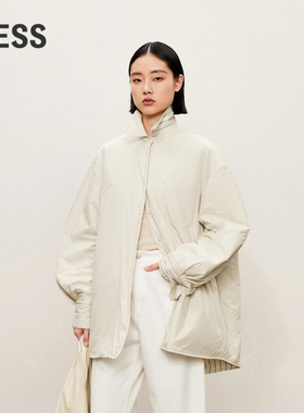 LESS宽松双面穿棉服女秋冬进口衬衫感知识分子外套上衣2O9B11700