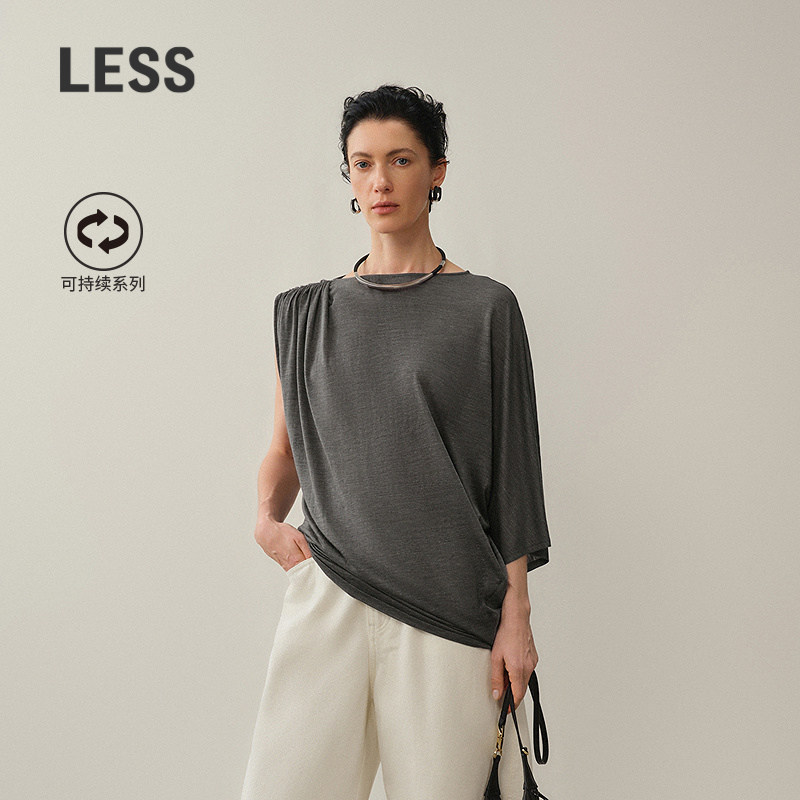 LESS不对称莱赛尔T恤女图片