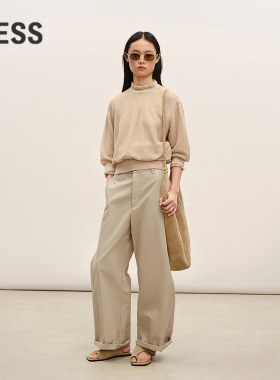 【商场同款】LESS2026春新款通勤全棉工装直筒休闲裤女2Q2E16330