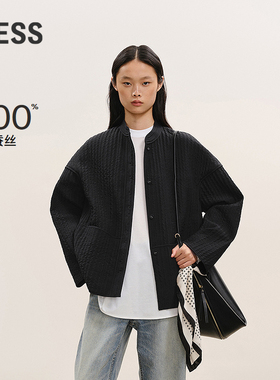 【商场同款/精工系列】LESS2026春新款新中式桑蚕丝棉衣2Q1B13800