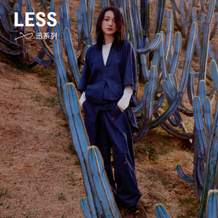 女工装 LESS春夏休闲复古直筒牛仔裤 设计感2O4E12670 迅系列