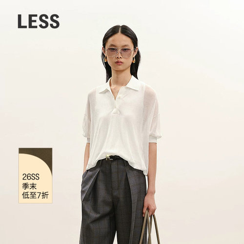 LESS夏短袖polo针织衫