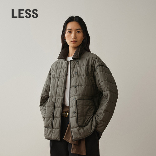 LESS复古巴恩风格纹棉衣