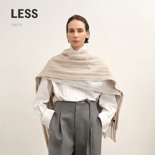 LESS含羊驼毛复古围巾