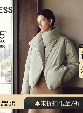 【商场同款/科鲁达白鹅绒】LESS2025冬新款立领羽绒服女2PAC17570