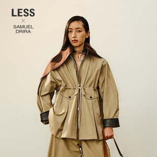 LESS2026春新款 SAMUEL系列 复古立领夹克女2Q2616940 商场同款