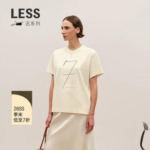 LESS宽松休闲长绒棉T恤