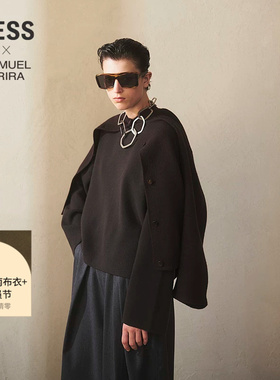 【SAMUEL系列】LESS秋气质美利奴羊毛套头针织衫含围巾2P9317110