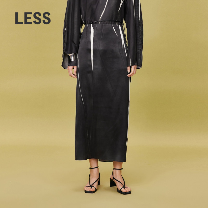 【精工系列】LESS印花6A桑蚕真丝气质长款高腰半身裙2O4D10660,女装/女士精品,半身裙,淘宝优惠券,粉丝福利购,淘宝优惠卷