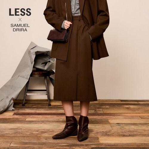 【SAMUEL系列】LESS细鞘型高开叉腰裙女中长款半身裙2O0D11030