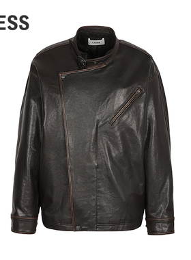 【商场同款】LESS2026春新款宽松立领羊皮革皮衣外套女2Q1A1526H