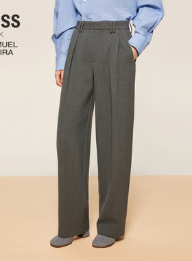 【SAMUEL系列】LESS职场通勤西装裤女休闲宽松直筒裤女2O0E14280