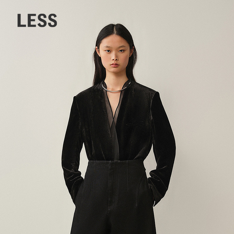 【商场同款/精工系列】LESS2026秋新优雅丝绒柔光西装女2Q9716640