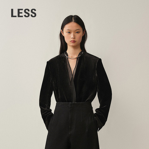 LESS丝绒柔光西装外套