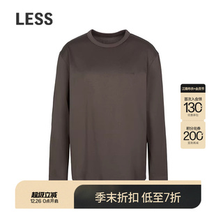 简约休闲长绒棉长袖 LESS2025年冬新款 T恤女2P0115850 商场同款