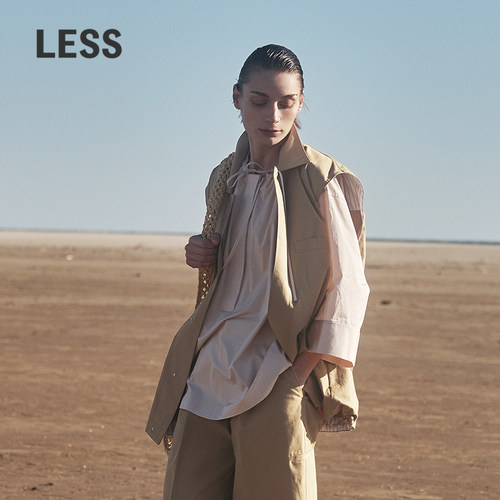 LESS宽松廓形工装马甲外套女