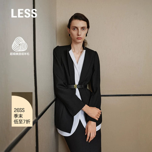 LESS无领高质感西装两件套