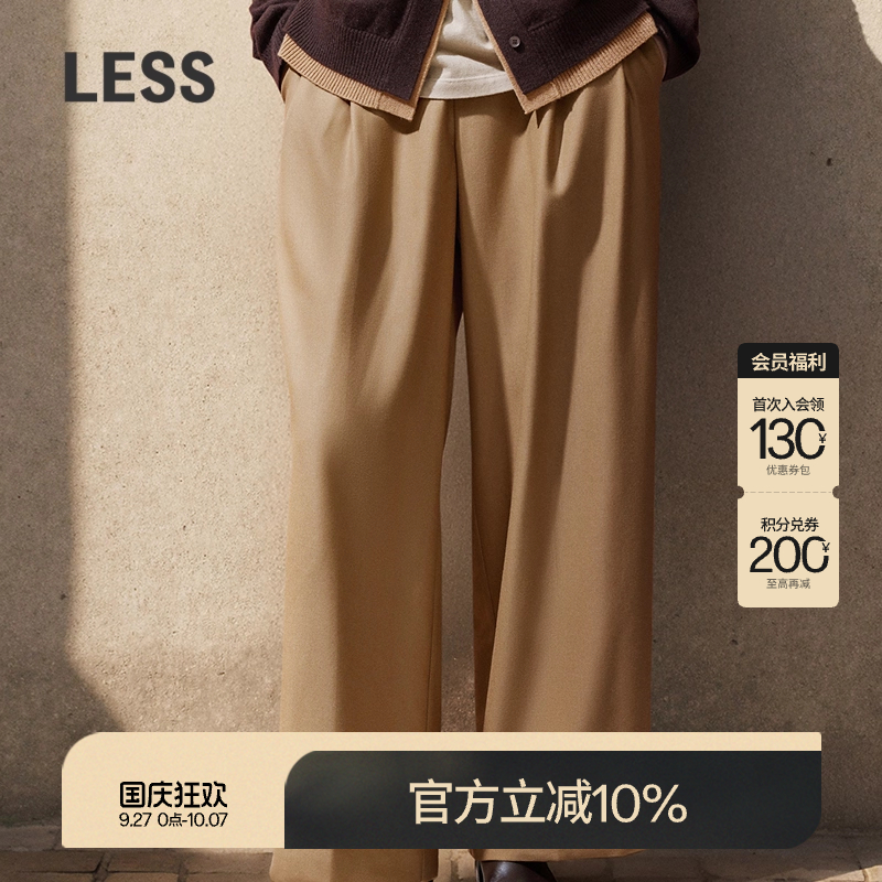 复古裤型胯部加量处理，体现轻松随性时尚感