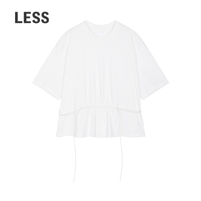 LESS长绒棉收腰短袖T恤图片