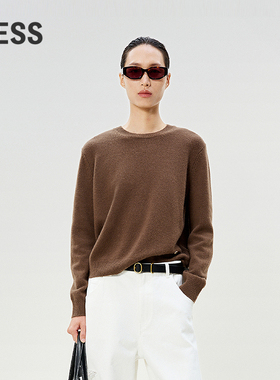 【0压系列】LESS春简约舒适针织衫内搭打底套头羊绒衫女2P2313750