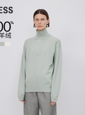 【0压系列】LESS半高领羊绒衫女套头针织衫2N0312890