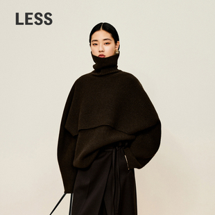 套装 LESS秋冬针织衫 女高翻领两件套含牦牛绒2O0H23310 0压系列
