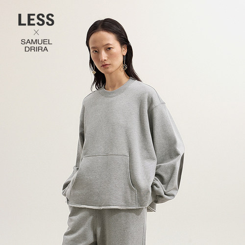 LESS全棉休闲套头卫衣