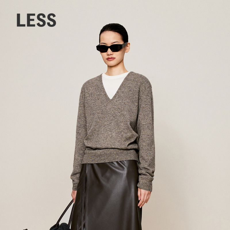 LESSV领套头针织衫女含牦牛绒