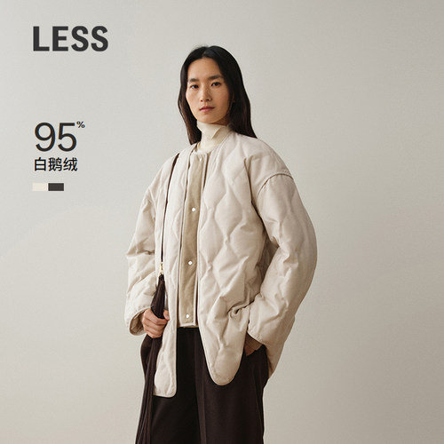 LESS假两件夹克鹅绒服