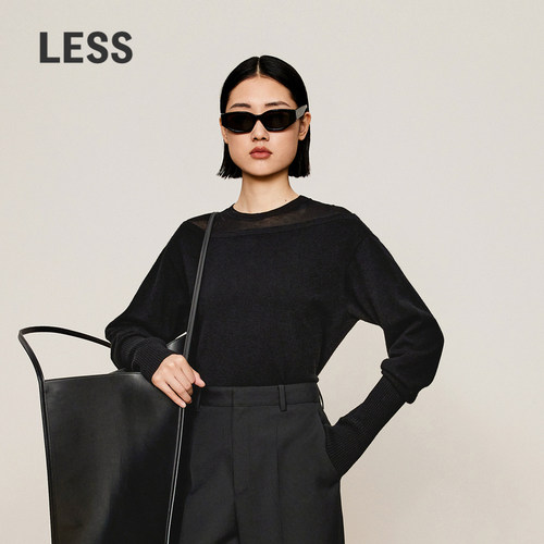 LESS山羊绒针织衫女秋冬巴素兰