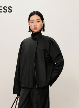 LESS后摆拼接轻薄羽绒服女廓形宽松简约短款夹克外套2O9C10880