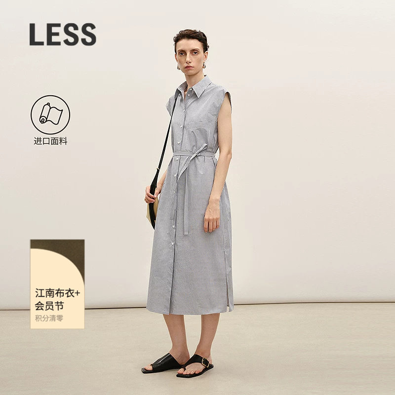 【商场同款/0压系列】LESS2026夏新进口全棉无袖连衣裙2Q4G12960