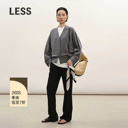 LESS通勤修身西装喇叭裤