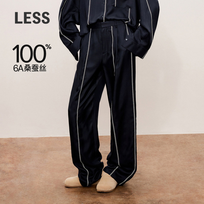 【精工系列】LESS春秋6A桑蚕真丝垂感松弛感宽松休闲裤2O7E