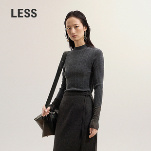 商场同款 套头针织衫 LESS2025年冬新款 直筒长袖 2PB31506H 修身