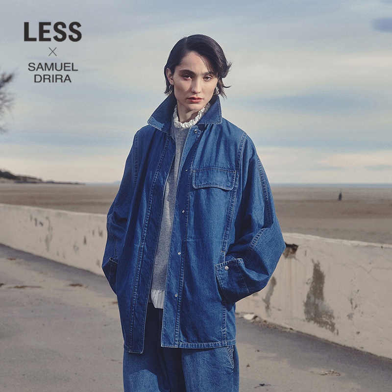 【SAMUEL系列】LESS水洗复古牛仔夹克棉质朋克时髦外套2P