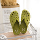 室内家居拖鞋 洞洞鞋 女沙滩鞋 包头凉拖拖鞋 绿色 拖鞋 越南温突拖鞋