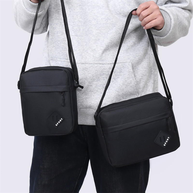 小背包小挎包多层生意收钱包手机包零钱包男包单肩包斜挎包牛津布