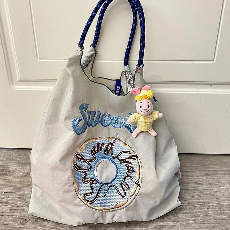 代购ballchain甜甜圈刺绣购物袋