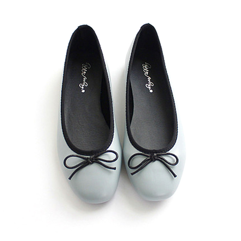 2020 NEW SUMMER SQUARE TOE BOW SIMPLE FLAT-BOTTOMED SOFT LEATHER SHALLOW MOUTH LARGE SIZE SOFT-SOLED BALLET SHOES FEMALE NON-SLIP