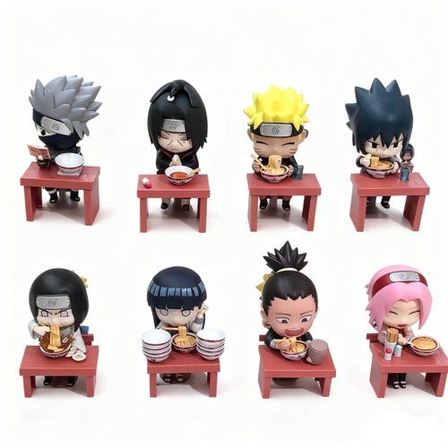 万代正版火影忍者疾风传拉面主题盲盒Q版鼬佐助手办BNFIGURE现货