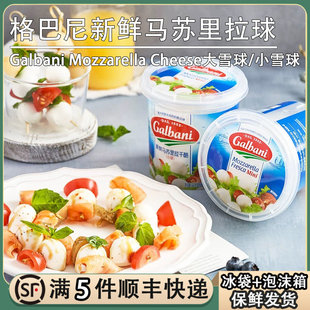Galbani总统格巴尼盐水浸新鲜马苏里拉干酪100g小 大雪球西餐奶酪