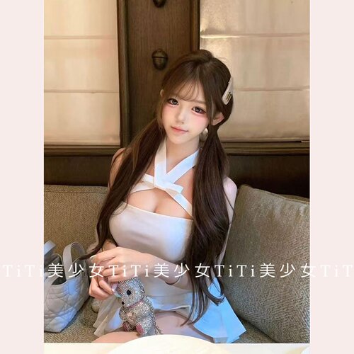 蝴蝶结交叉背心修身显瘦辣妹上衣